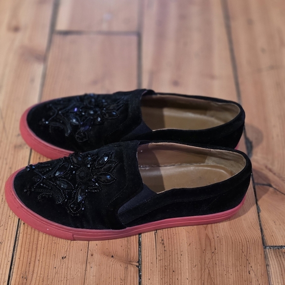 Givenchy Black Embellished Loafers with Pink Soles - Picture 3 of 5